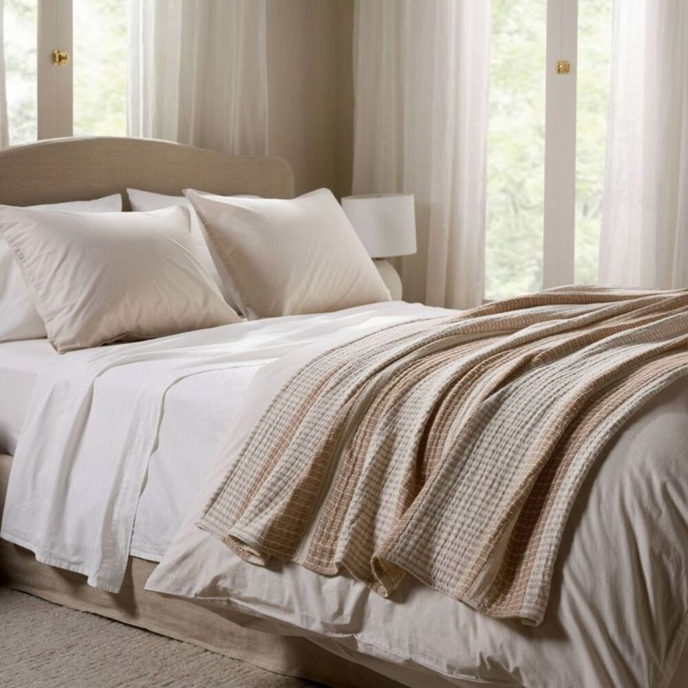 Beachcomber Stripe Throw Parchment & Pecan - Parachute for Target - Picture 2 of 4